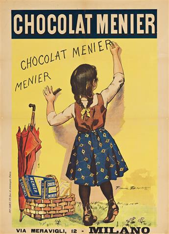 ÉTIENNE MAURICE FIRMIN BOUISSET (1859-1925). CHOCOLAT MENIER / MILANO. 1893. 51½x37½ inches, 130¾x95¼ cm. Camis, Paris.                          